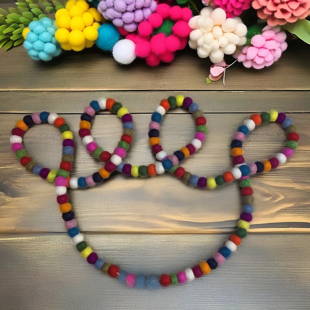 Рождественские гирлянды/гирлянды из войлочного мяча