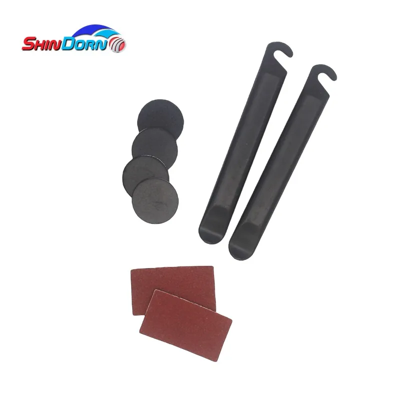 Handy Bicycle Bike Tire Tube Repair Kit and Tools, Glueless Adhesive Tire Patch Tire Levers