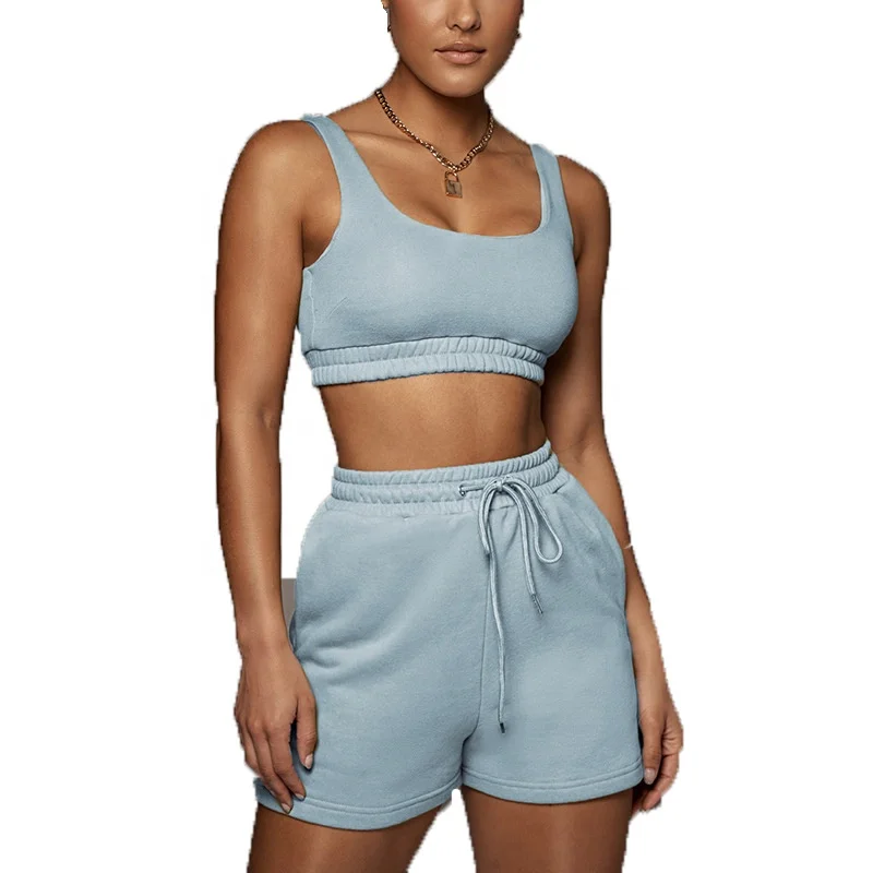 Summer Outfits 2022 new Designs for girls Pant and shorts arrivals custom  shorts Two Piece Yoga Tracksuit Matching Sets