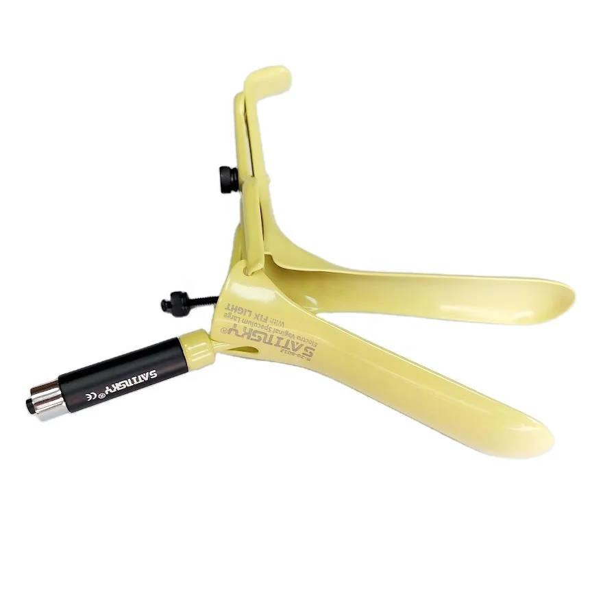 2022 New Electro Coated Vaginal Speculum 35mm X 89mm LED Shadowless Bright Light Source Gynecology Stainless Steel Tool