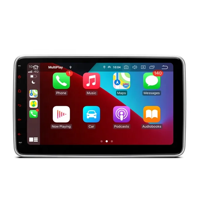 10.1 inch Universal 2Din 1024*600 IPS 2.5D Screen Car Dash Board Player with Smart Voice Control Multi-color Button Lights