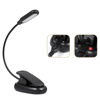 TAIKOO LED Clip On Design Book Lights Rechargeable Reading Lamp Portable Book LED Read Light for Reading in Bed