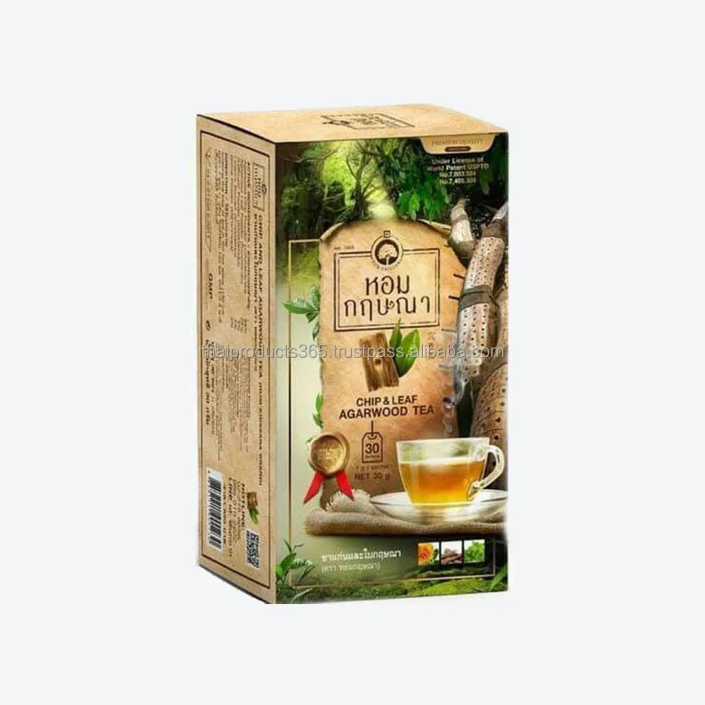HOM KRISSANA Chip & Leaf Agarwood Instant Healty Tea High Quality From Thailand