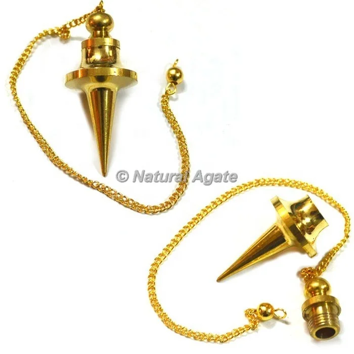 UFO Golden Brass Pendulum - Buy Metal Pendulums Dowsing Gemstone Pendulums