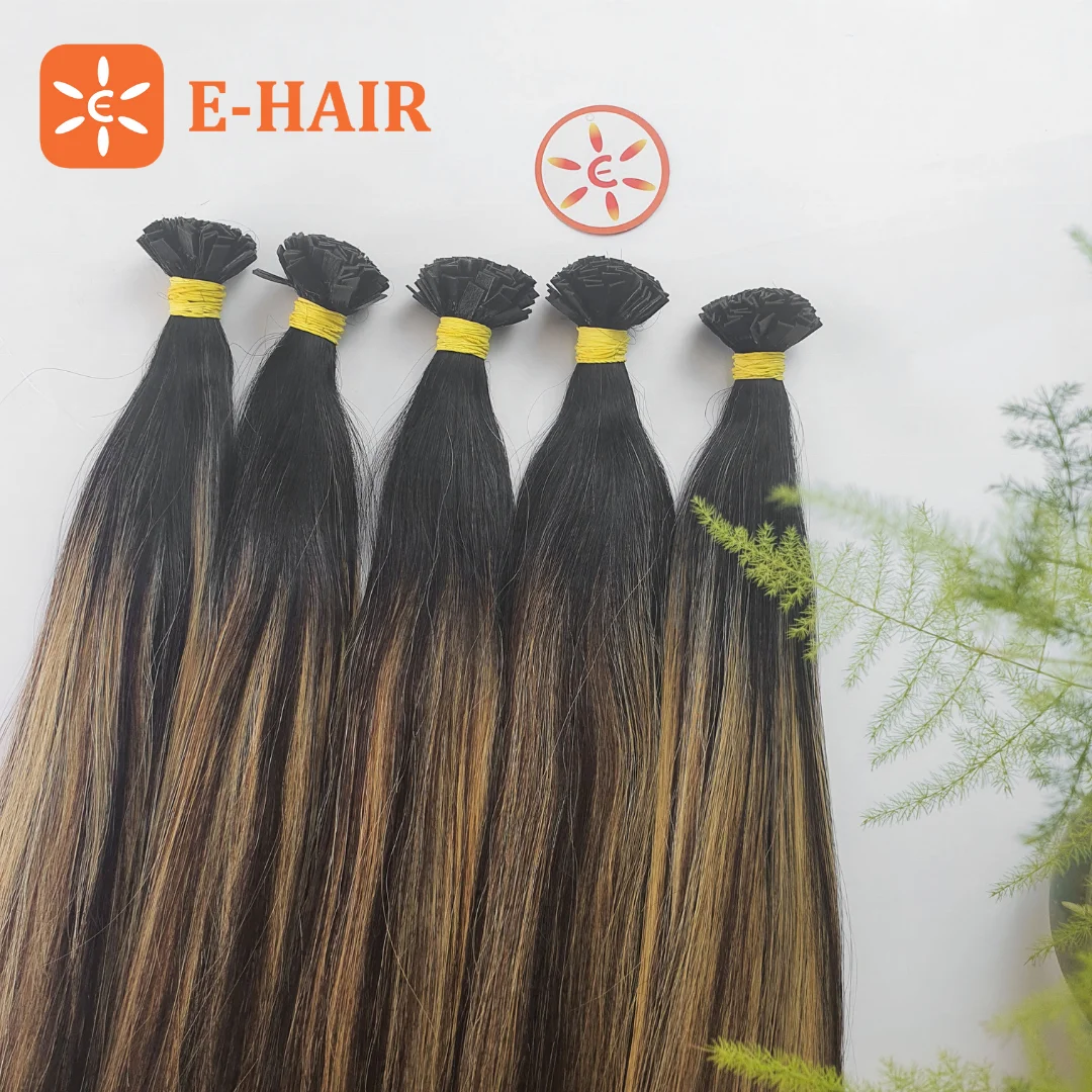 E-HAIR VIETNAM |  Our product is 2 sets of natural black hair, but 1 set is combined with other colors to create a novelty