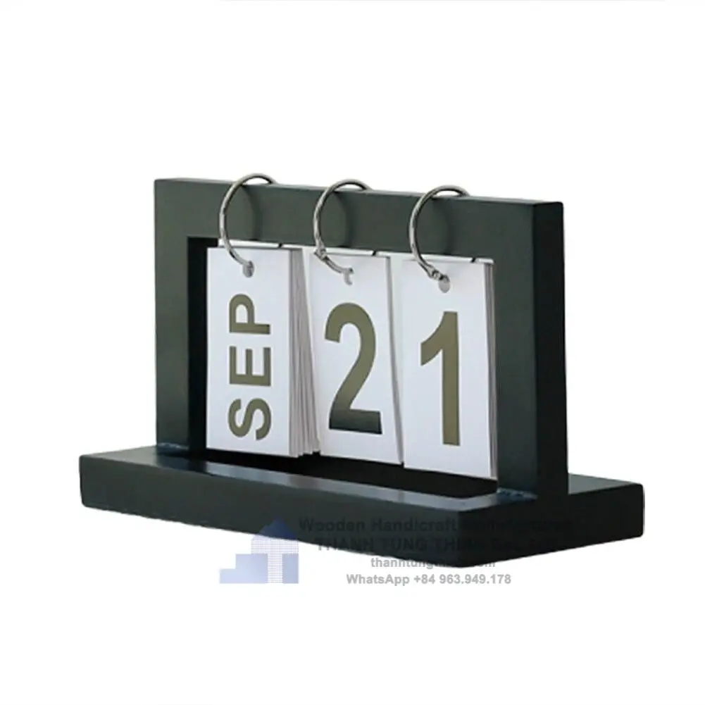 Desk calendar with stand Wooden Desk Calendar Desktop Accessories Viet Nam Producre WhatsApp +84 963949178