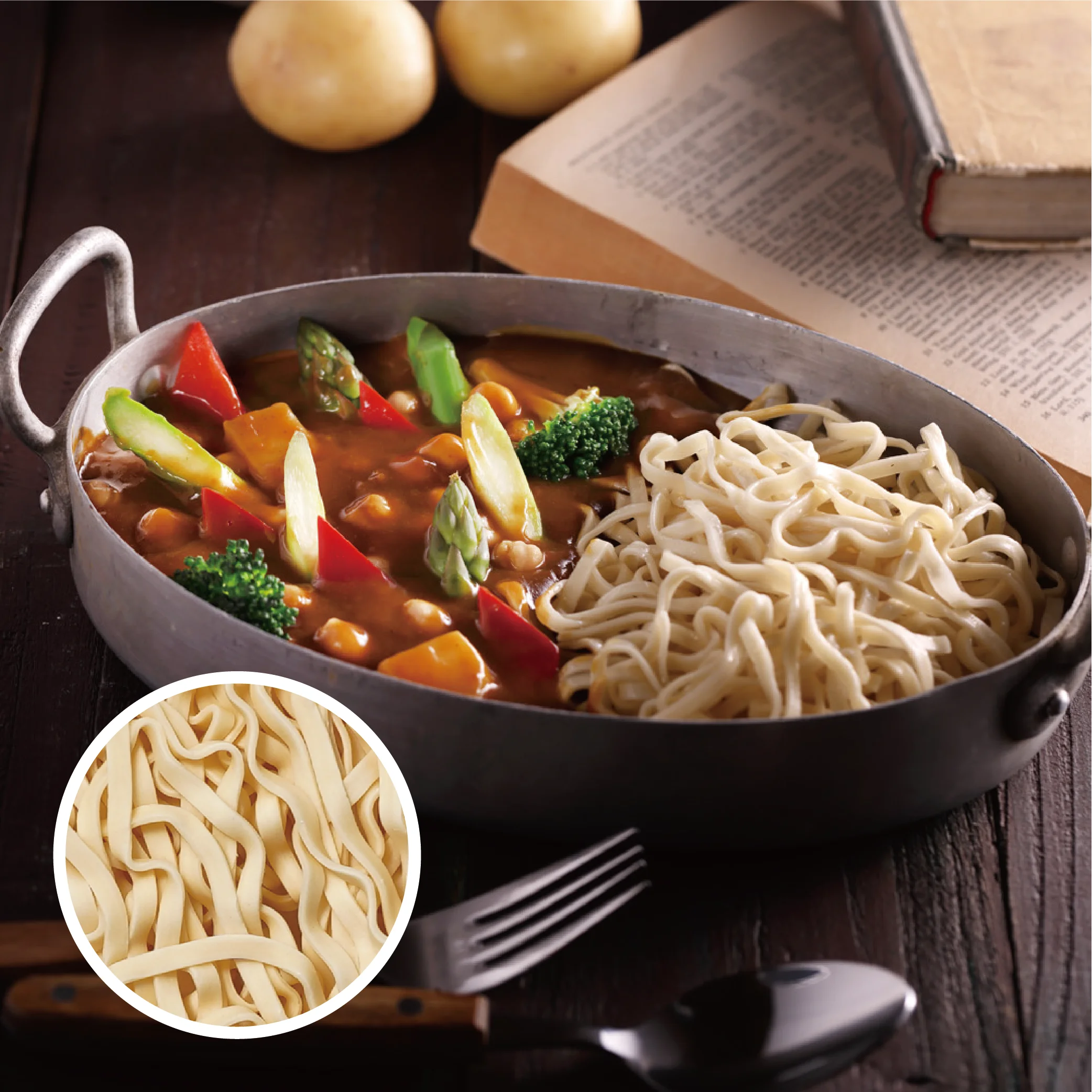 Spicy Chinese Swimming Egg Noodles Middle Bulk Pack Noodles Spaghetti