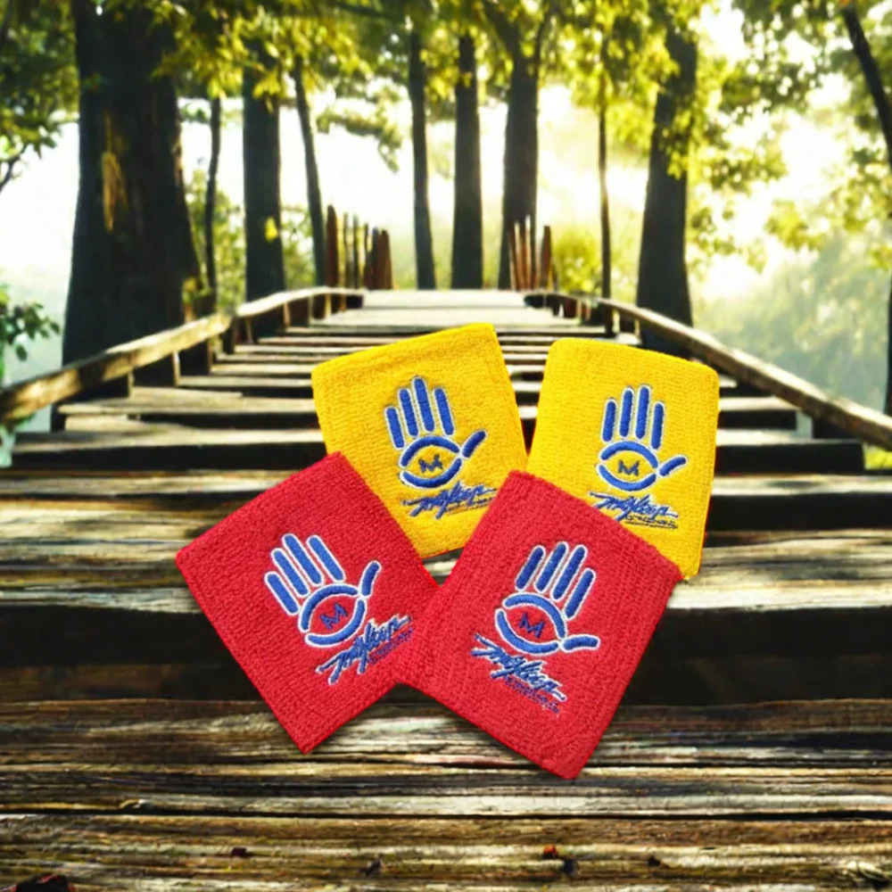 New Elastic Sports Wristbands Custom Tennis Knitted Cotton & Nylon Universal Usage Sweat Band Model WB-060