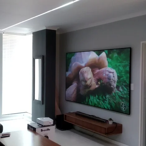 TELON Amazon Hot Sale 120inch 150 inch ALR UST Ambient Light Rejecting Projector Screen with High Quality