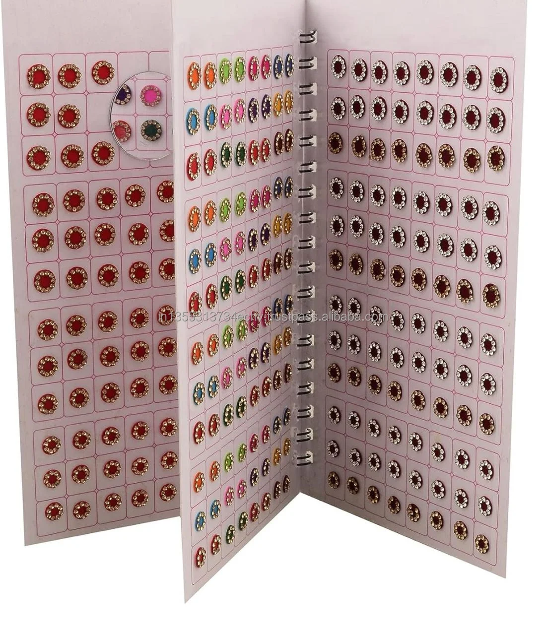 Multicolor Bindi Sticker Booklet For Woman & Girls Assorted Design, Shape & Size Bindi Book Wedding Favor Return Gift For Her