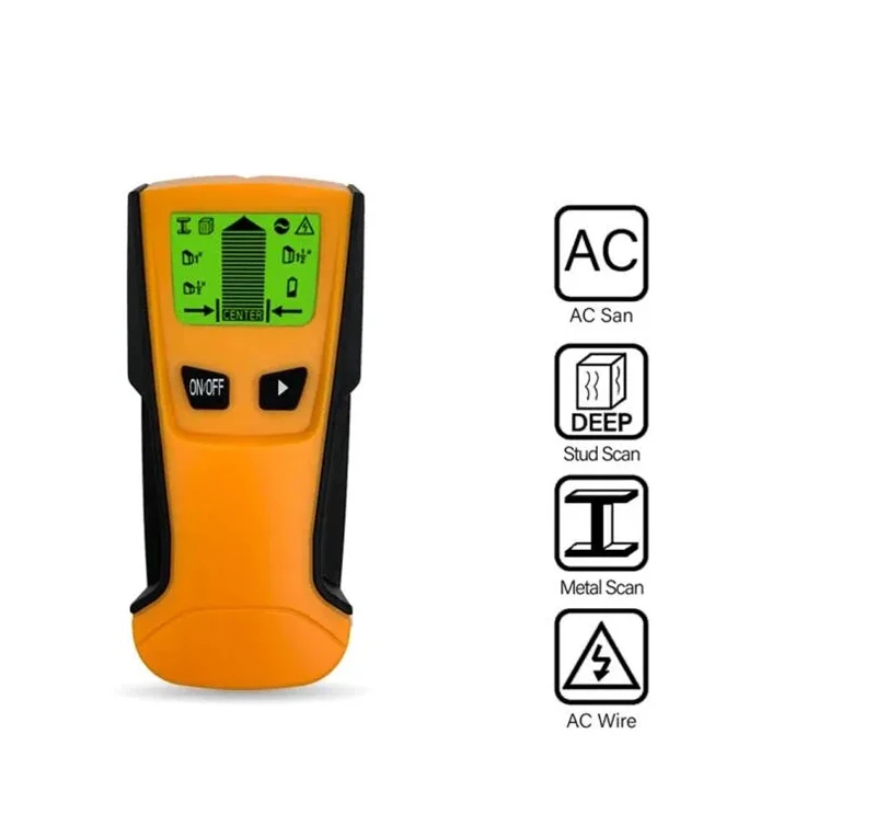 Handheld 3 in 1 Wall Scanner Wooden Center Stud Finder locator Metal Detector Th210 Metal AC live wire detector