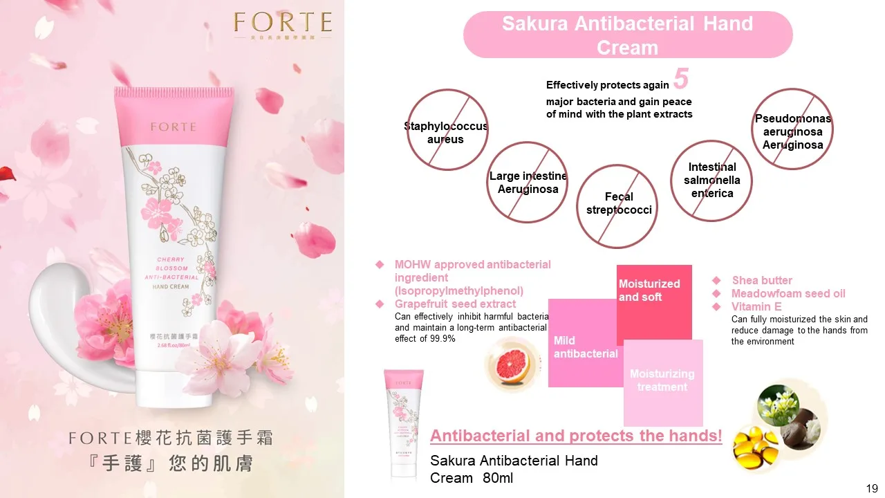 Антибактериальный отбеливающий крем для рук с маслом ши и витамином Е Сакура