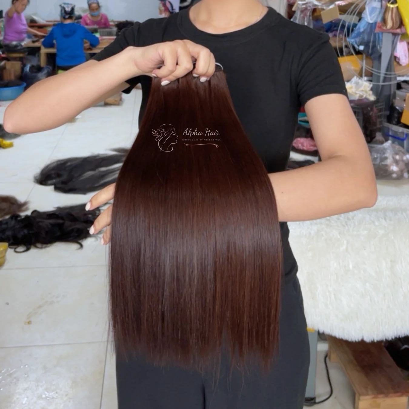 Hot Sale This Month Custom Color Bone Straight Competitive Price Genius Weft Human Hair Extensions Vietnamese Raw Hair Bob Wigs