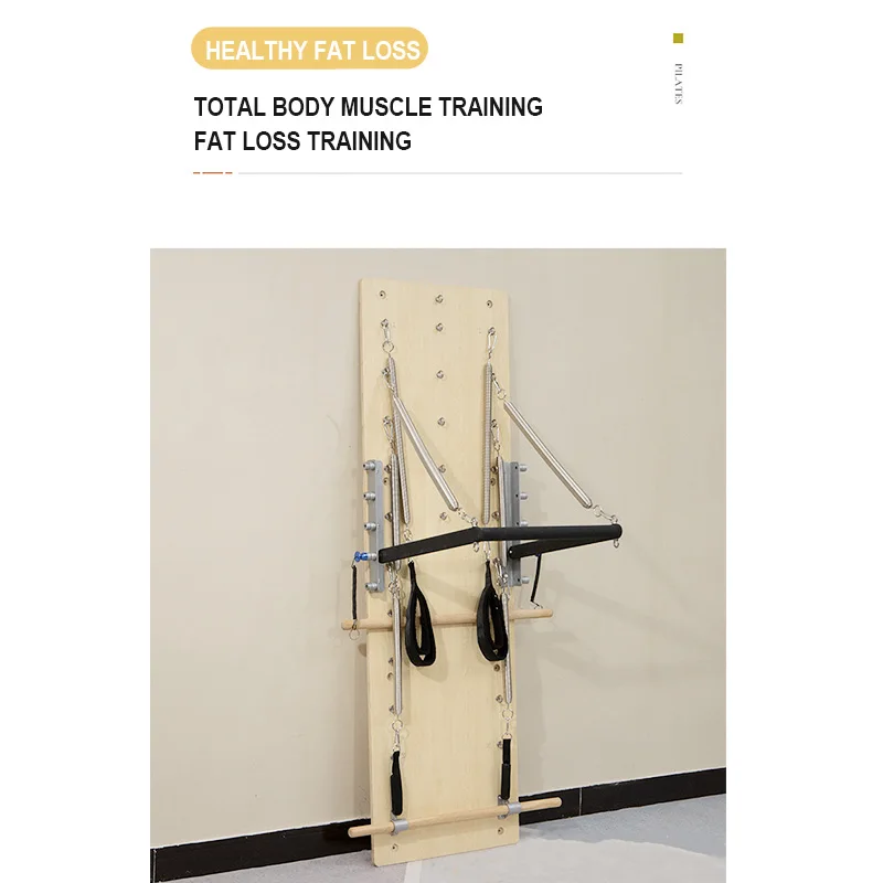 Home Fitness Pilates Spring Reformer Pilates Reformer Wall Mounted  for Yoga Training