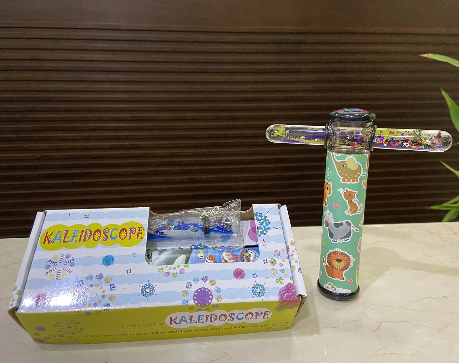 T-shape Paper Kaleidoscope Glitter Wand Gift Item Souvenir