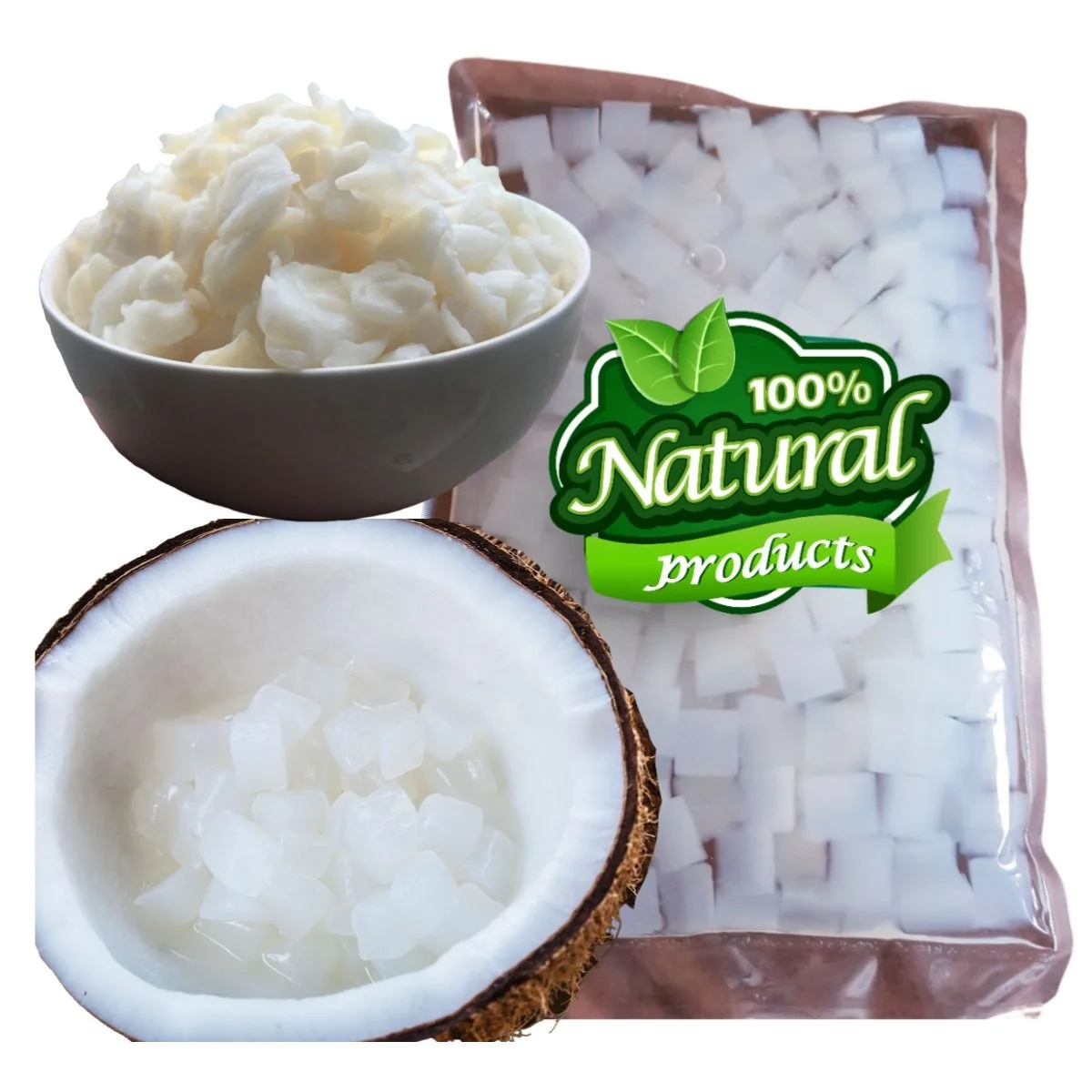 Uniform Size Evenly Factory Directly  Raw Nata De Coco Snack Soft Drinks Manually Filtered Manually Sorted
