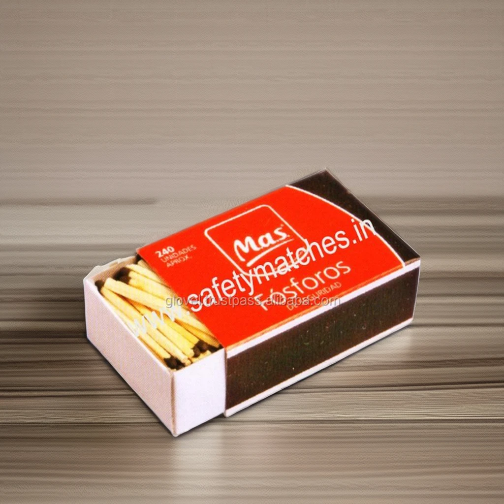 Best Selling Safety Matches 47 53 mm Splints in Bulk Wood Kitchen Matches for European American Markets Match Box Included