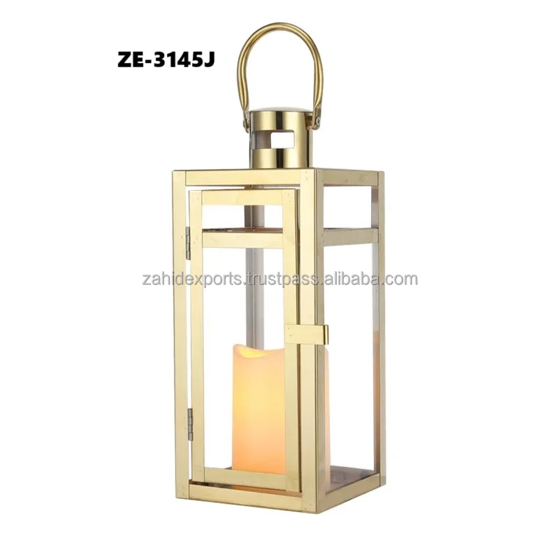 Metal lanterns for outdoor decor Hanging metal lanterns with chains Metal lanterns for wholesale export Zahid Exports