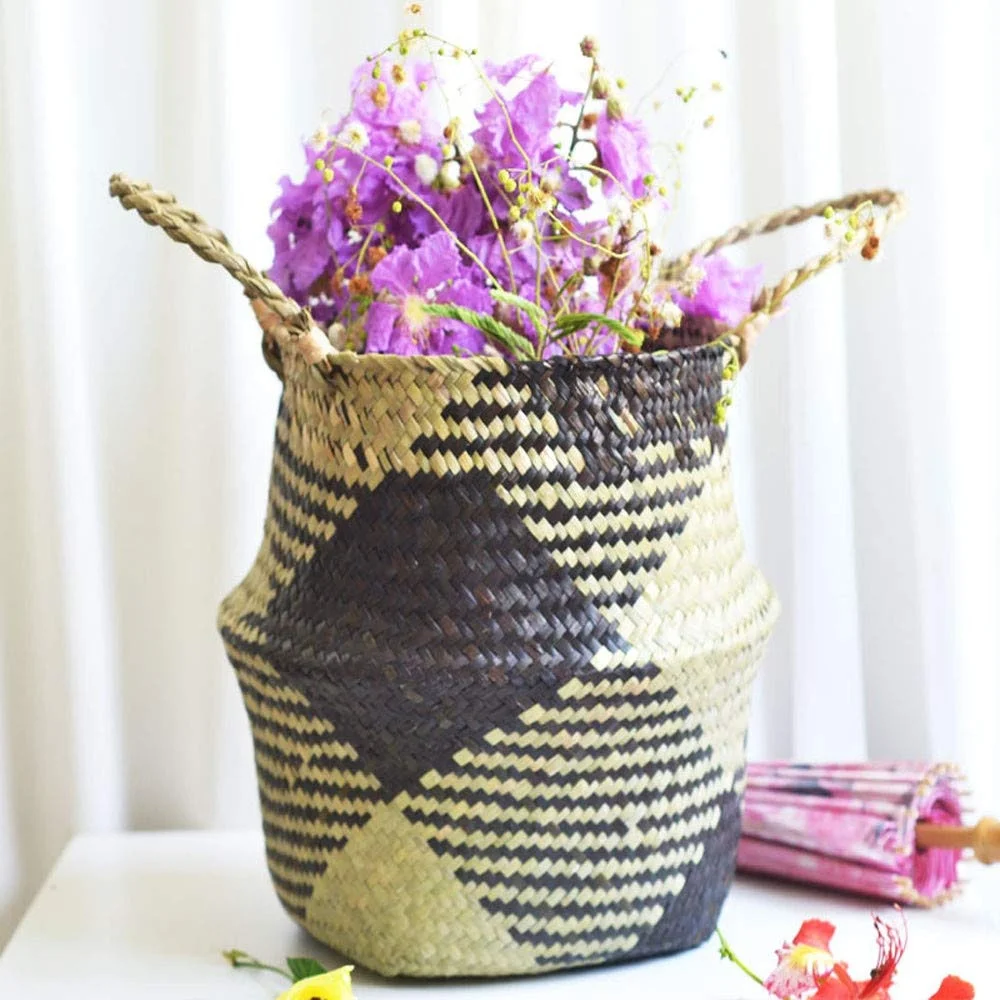 Hot Selling Environmentally Seagrass Indoor Pot Flowers  Rattan Garden Pots Planters From Vietnam