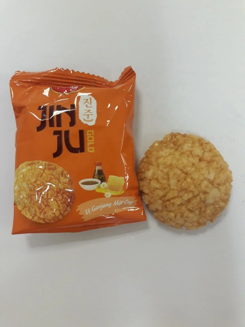 Хороший вкусный рисовый крекер Richy мед в Корейском стиле из Вьетнама с сумкой 120 г