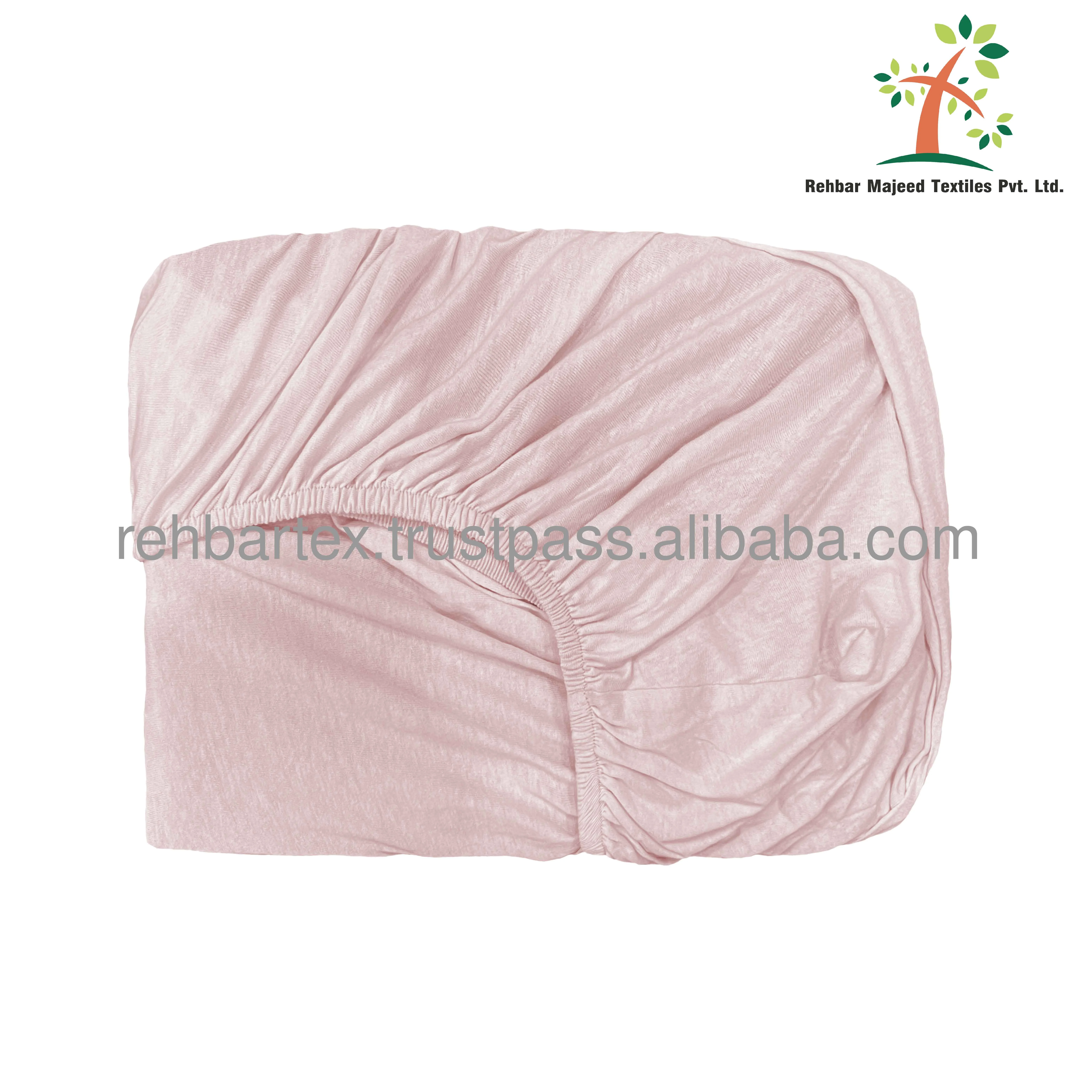 High Quality 100% Jersey Fitted Sheet Sustainable, Washable, Reusable, Multiple Colors & Customized Sized Fitted Sheet