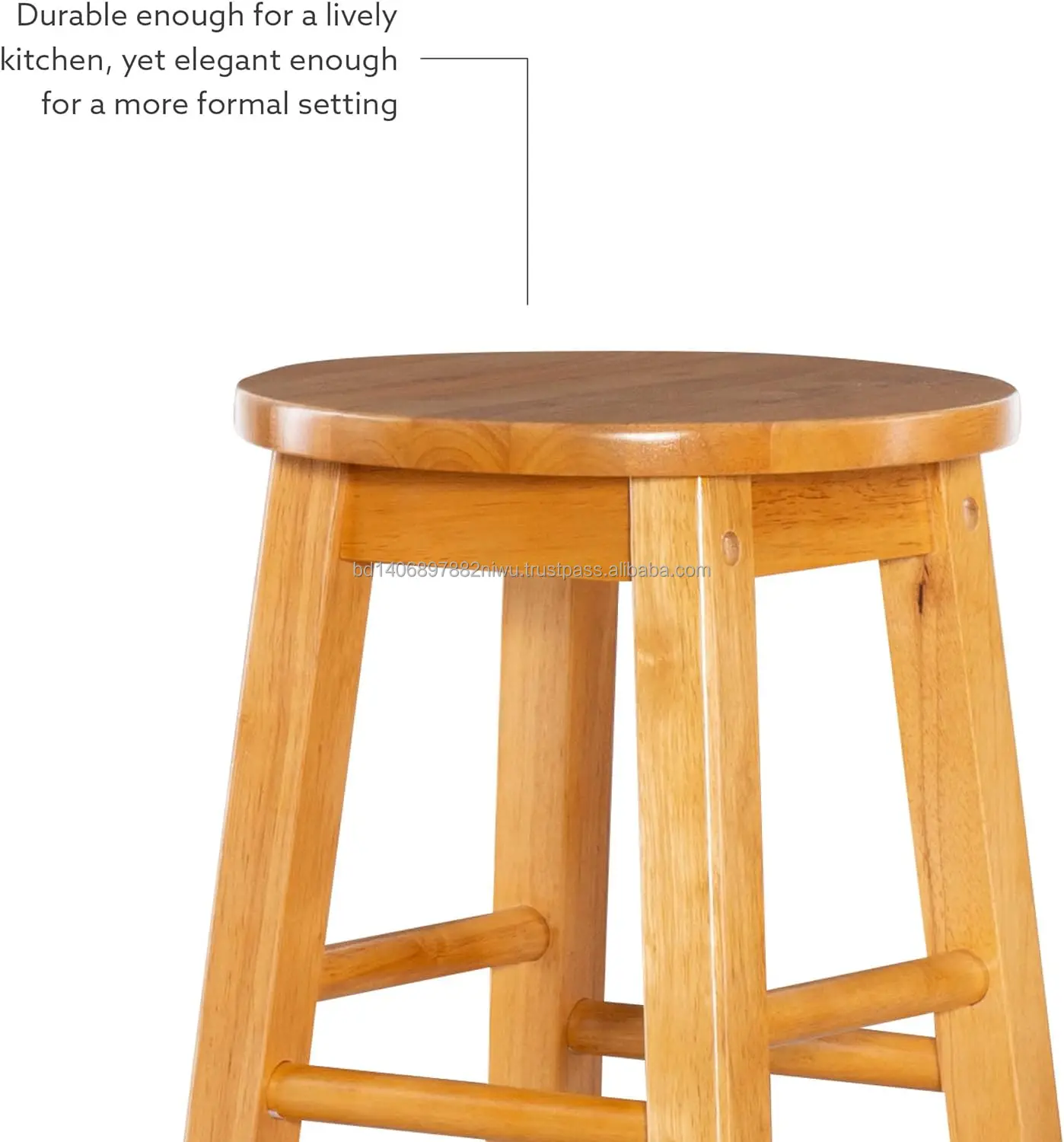 Basics Solid Wood Saddle-Seat Kitchen Counter Barstool, 29-Inch Height,Finish best quality with good price from Bangladesh