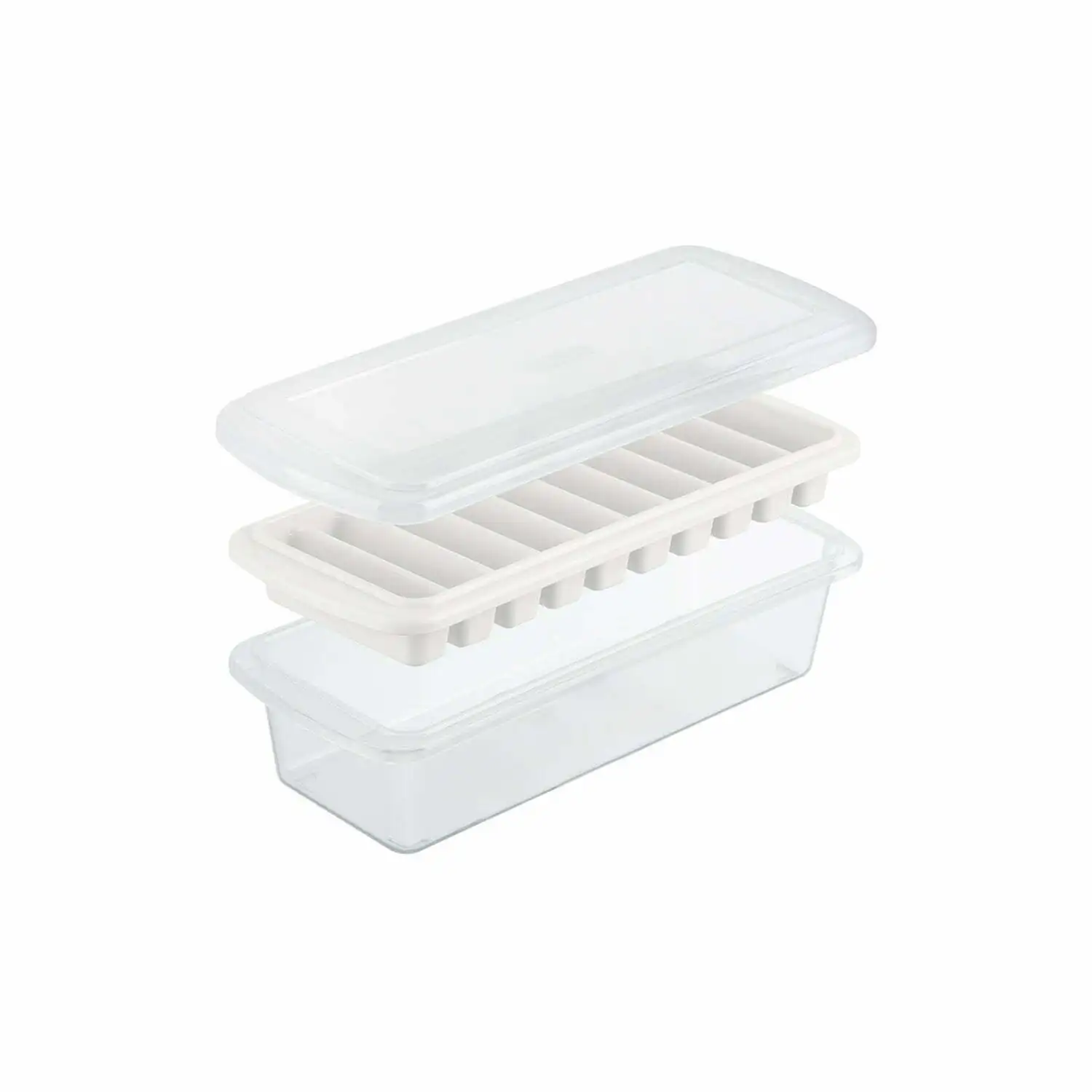 Kari Kari ice bar tray 10 slots with storage box kitchenware plastic BPA free creative ice bar tray mould made by plastic 10slot