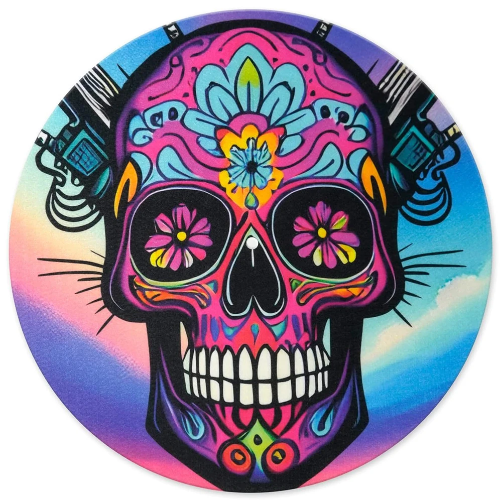 Upin custom sublimation felt phono vinyl music record slip player platter mat for turntable