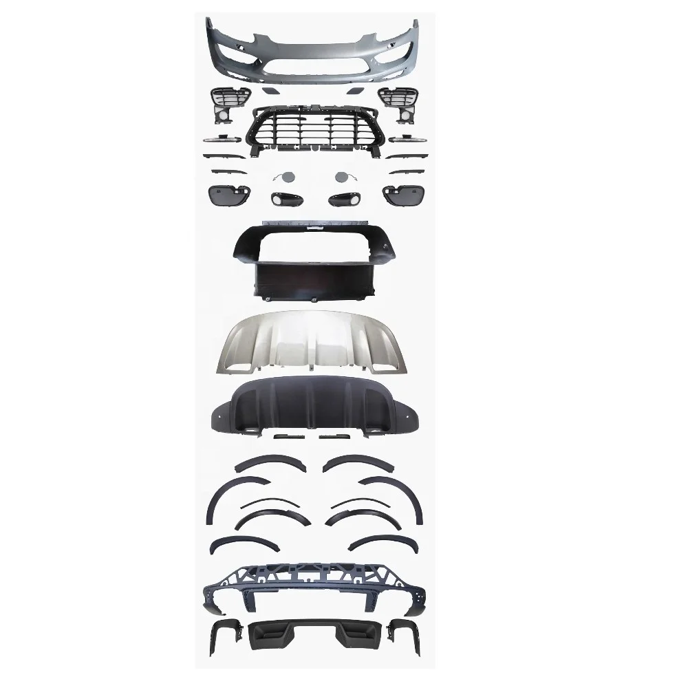 CAR TUNING BODY KITS FOR PORSCHE CAYENNE 92A 2011-2014 TURBO MODEL GTS MODEL FRONT BUMPER FRONT SPOILER REAR SPOILER CAR BUMPER