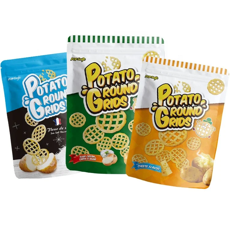 Potato chips snack 110g_Sour cream & Onion flavour (Grid shape) Free Sample Available New Business Opportunity