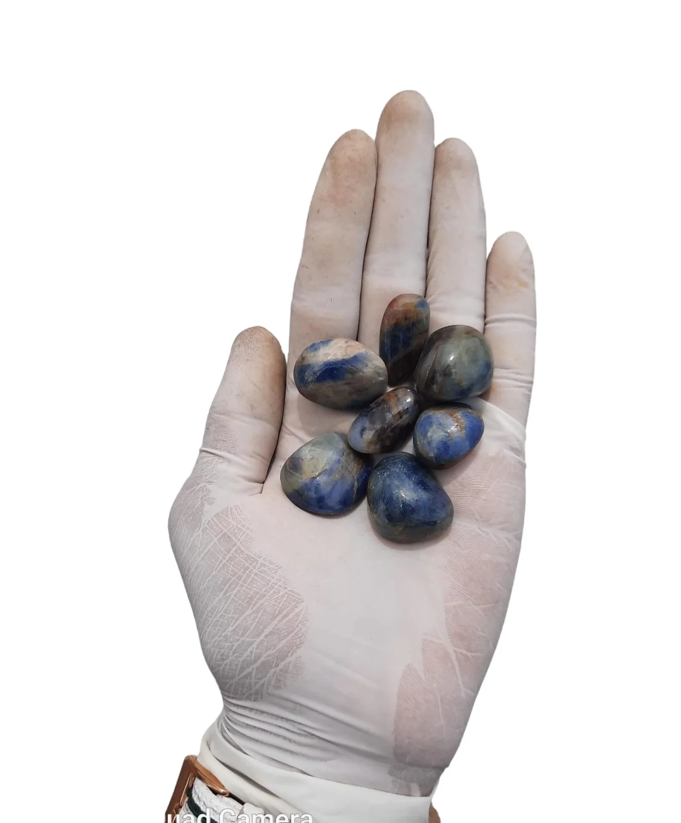 Natural Blue Sapphire Hand  Polished Crystals Tumbled Stone ,  Gravel  Blue Sapphire Gemstone For Home Decoration