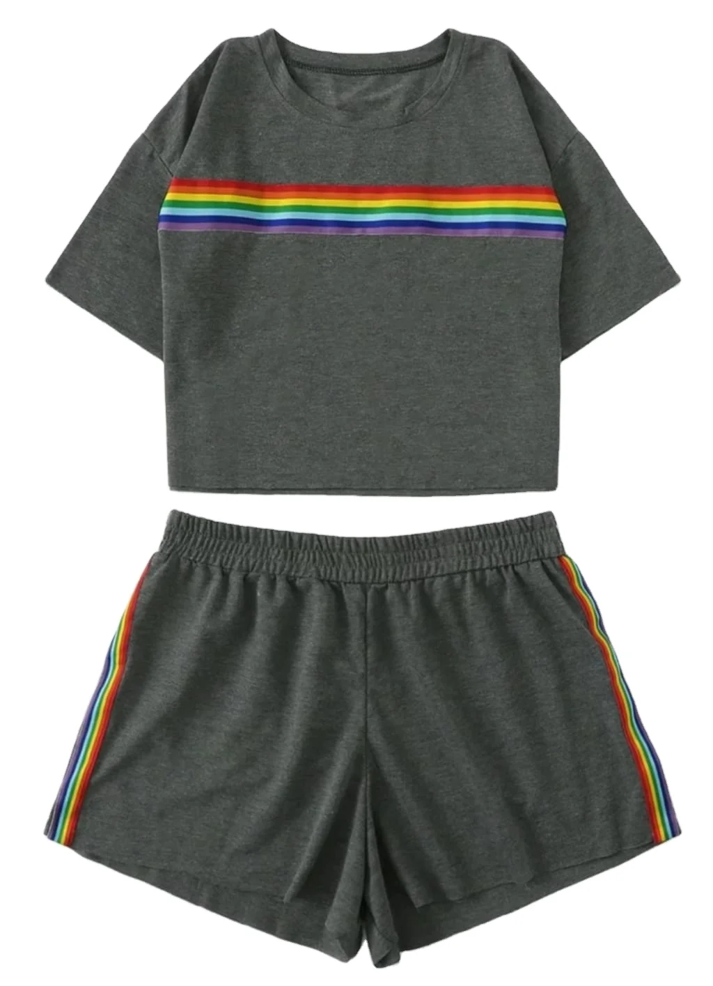 New T Shirt with Matching Shorts Clothes Makers Wholesale Color Sleepwear 2022 Fully Customized Custom Brand Short Sleeve BD
