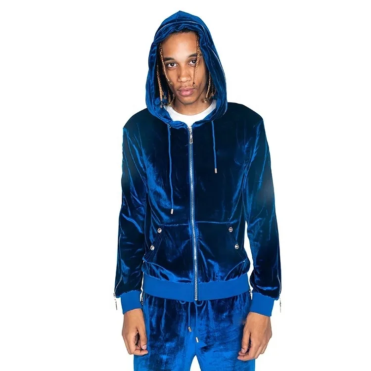 Custom Quality green velour velvet tracksuit sportswear suit Blanket Tech Fleece Luxury Velour Tracksuits