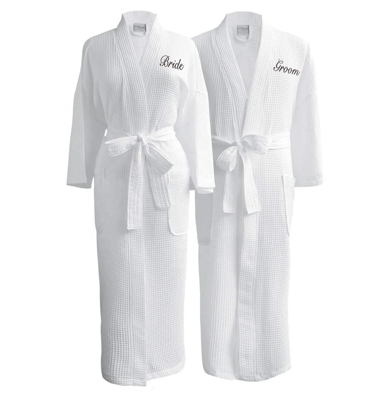 Factory Wholesale Polycotton Soft Waffle Bathrobe Hotel Spa Robe With Low Price