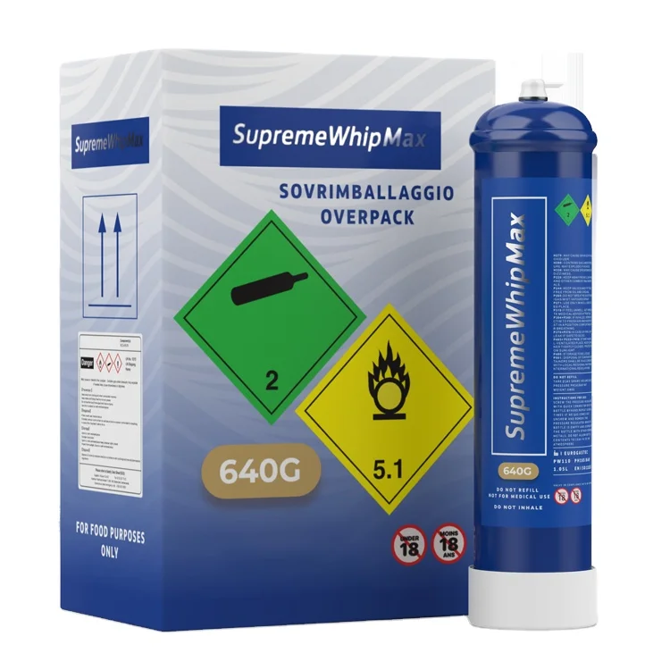 Direct Factory Supply Wholesale Selling 640g SupremeWhipMax Whipped Cream Charger Canister at Low Market Price