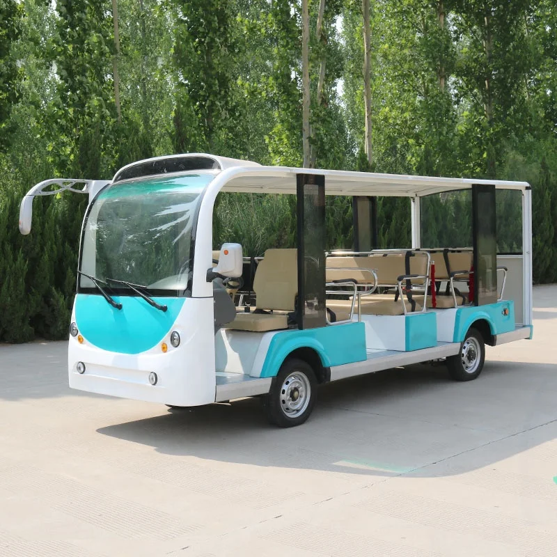 Factory New Electric 14 Passengers Sightseeing Bus With Air Conditioning Sightseeing Bus Mini Vehicle