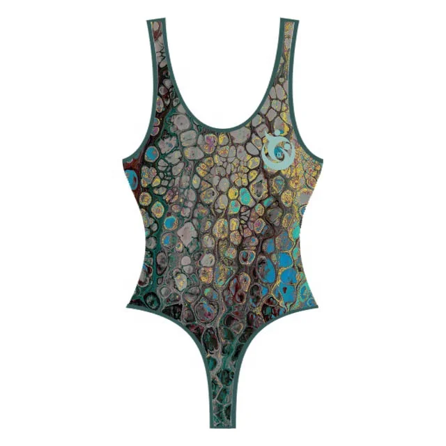 New design 2023 hot trending polyester spandex swim suit Women one piece body suit bikini swim wear beach wear bathing wear