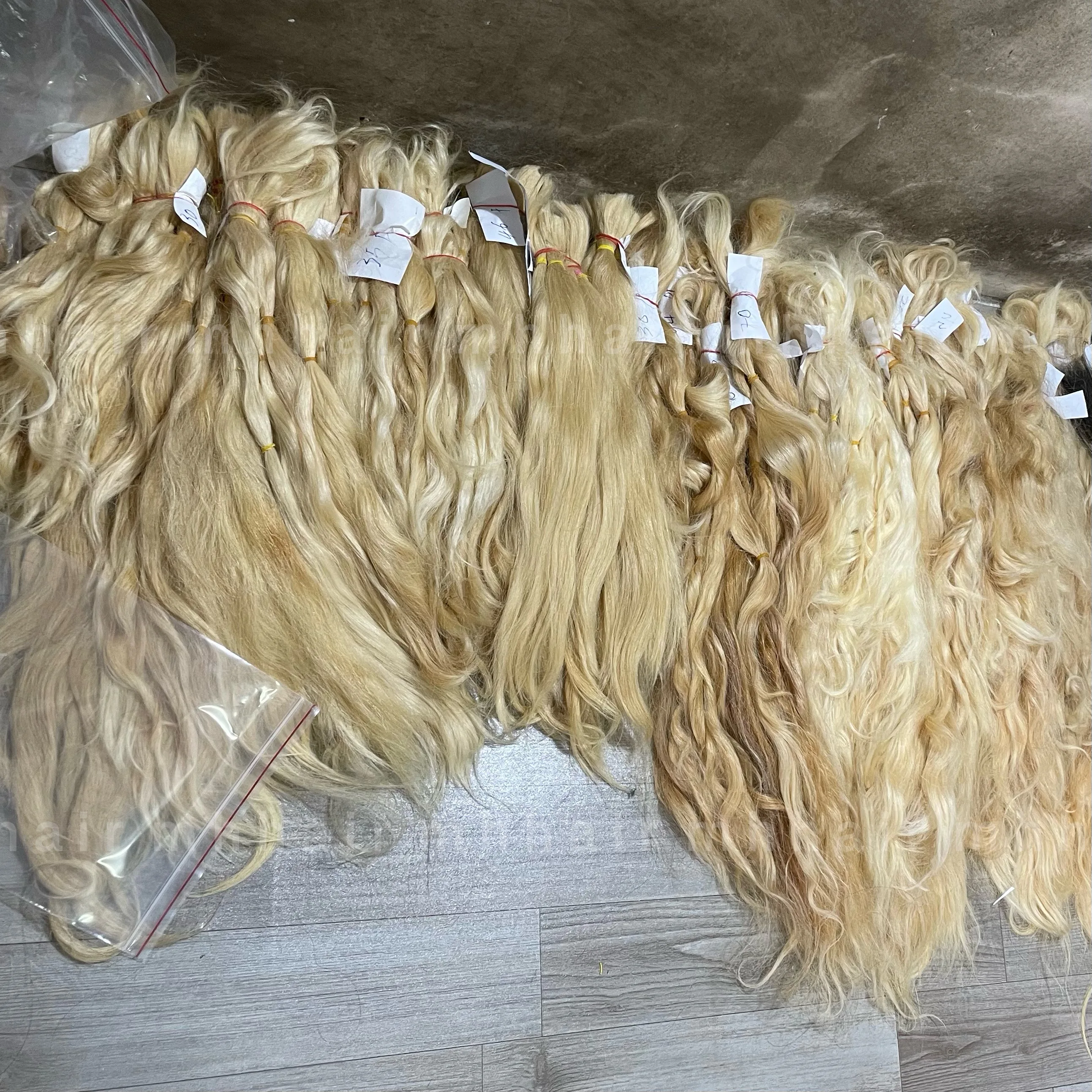 MH TRUST Best Seller Thick Bottom Remy Hair Extensions Blonde Bundle Weft 613 Color Human Remy Hair, No shedding, tangle free