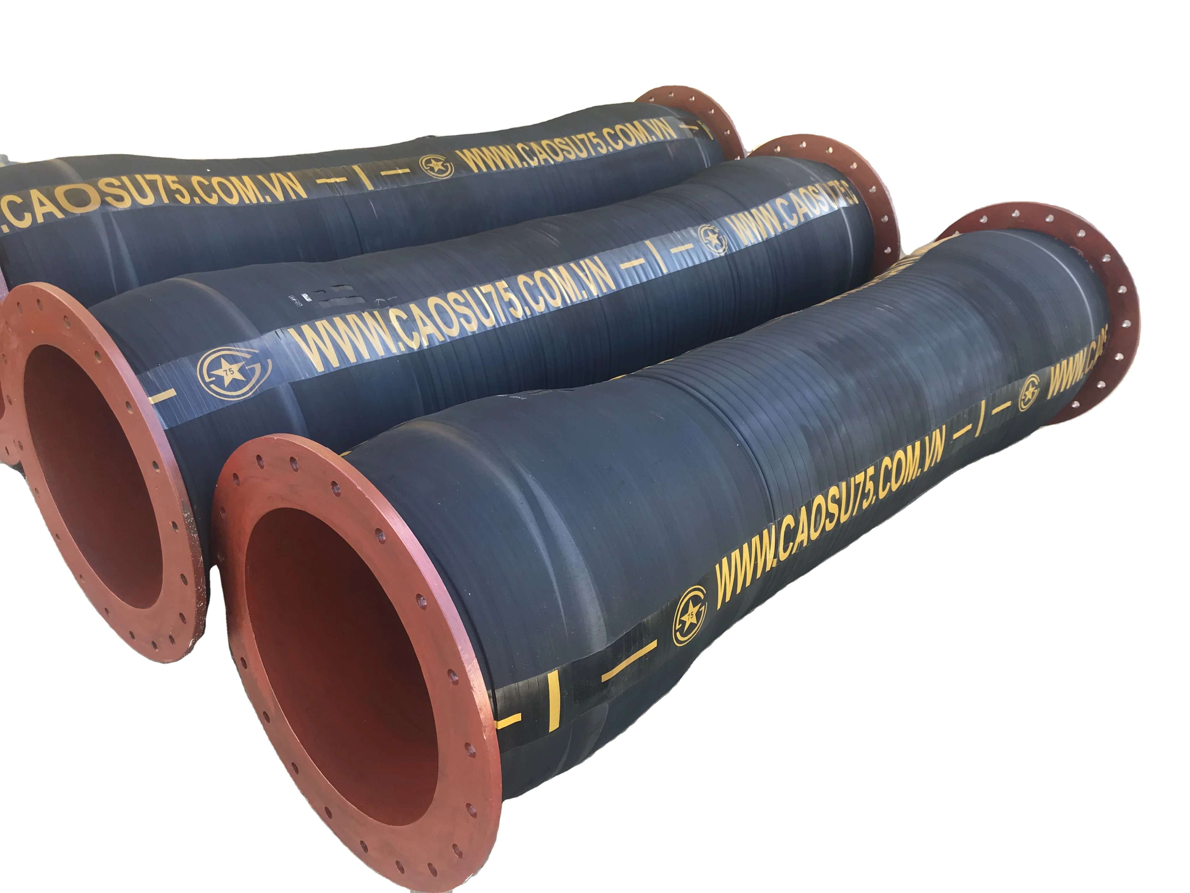 Резиновый шланг для морского дноуглубления с высокой устойчивостью к истиранию стальной фланец на заказ