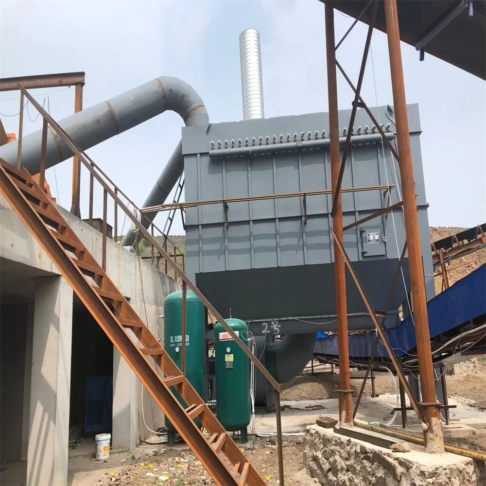 HEADING industrial bag dust collector workshop dust removal system design low pressure pulse bag dust collector with low noise