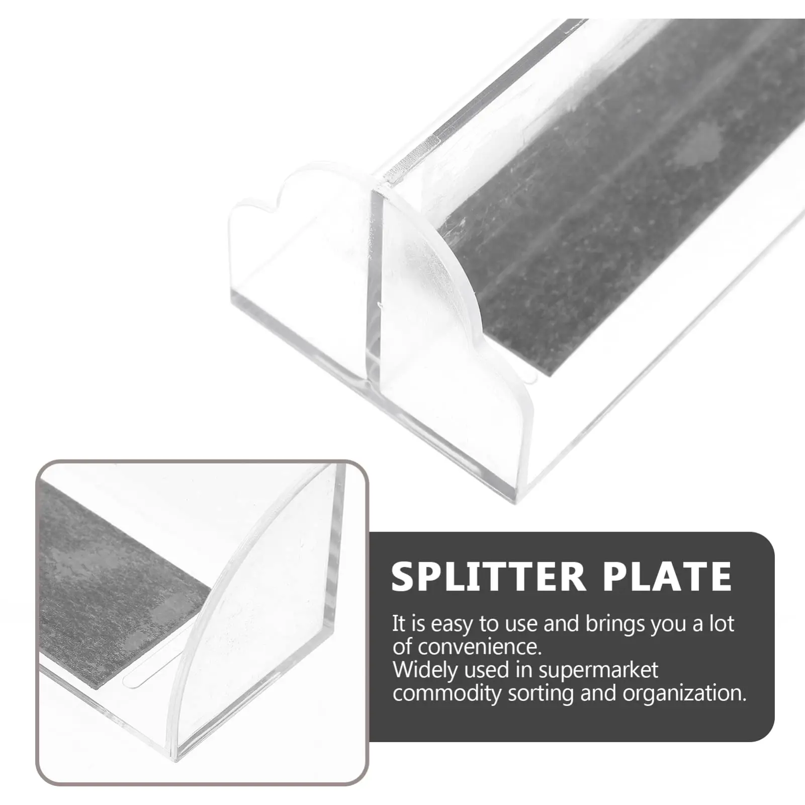 Supermarket Retail Store Magnetic Clear Acrylic Plastic L Shape Shelf Divider for Shop Metal Shelves