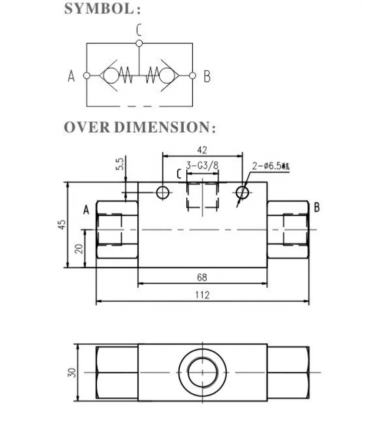 Shuttle hydraulic Valves 350 bar VBCD-DE SY-SF06 G3/8 valve for machinery