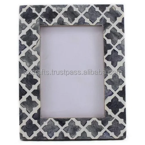  Grey Quatrefoil Bone Inlay Photo
