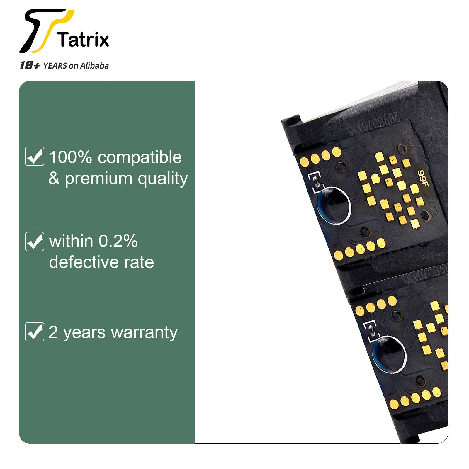 Tatrix 302XL remanufactured premium color inkjet ink cartridge for HP Deskjet printer 1110 3630