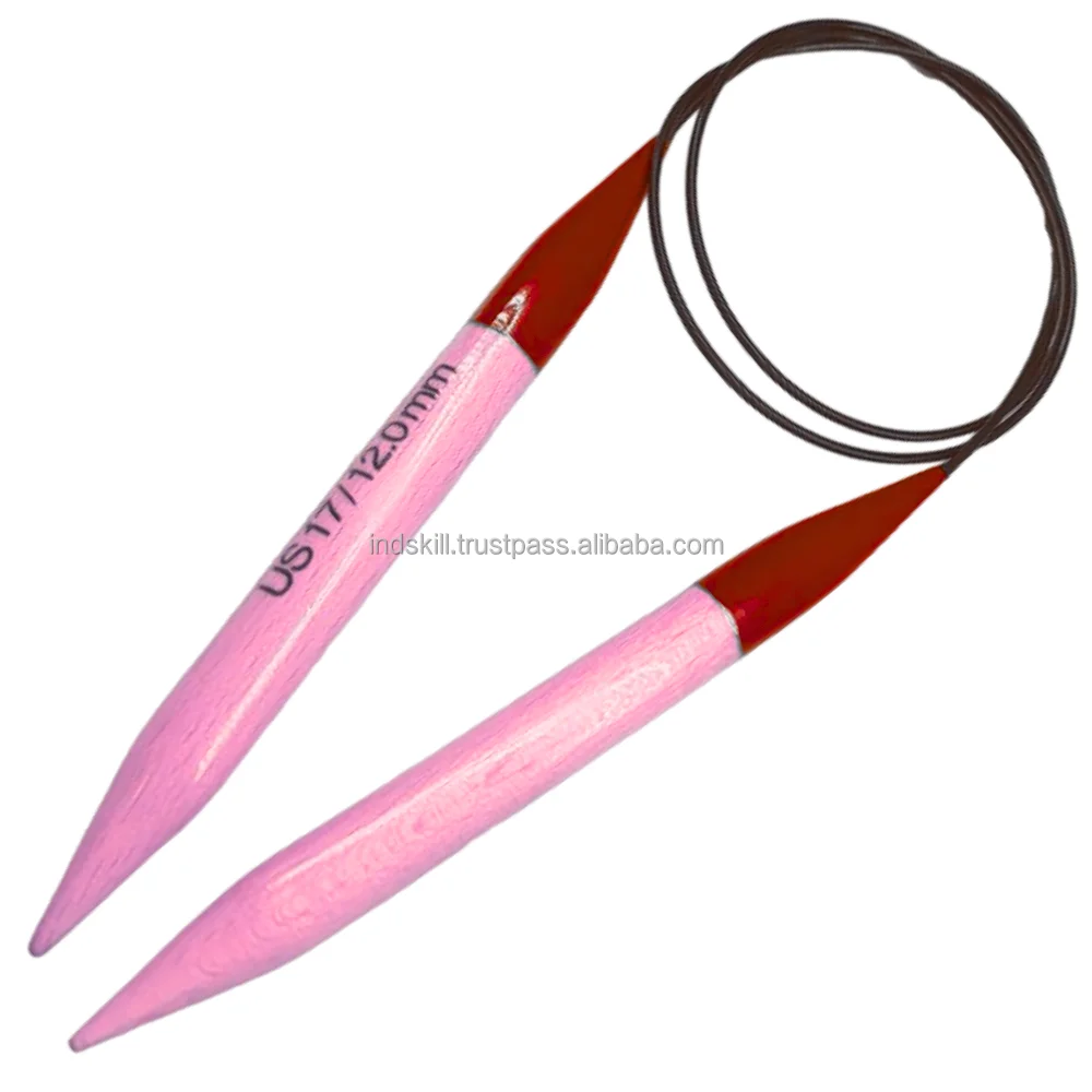 6 Pcs Circular Knitting Needles Set, wood Round Knitting Needles,31-inch (80cm),for Socks Sweaters Hats Scarf Crochet DIY