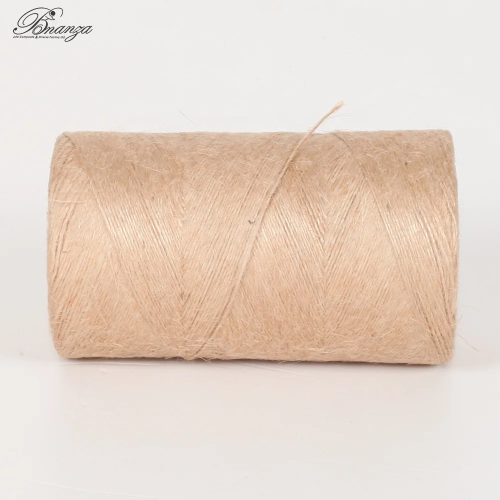 Light Count CRT Quality Jute Yarn of 8 Lbs and 1 Ply for Fancy Jute Craft Items & Weaving Purpose