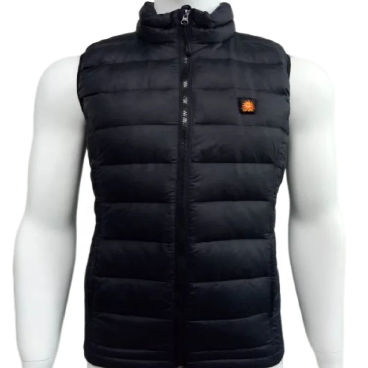 Winter Unisex Washable Lightweight USB Electric Heated Down Vest With 3 Heating Levels