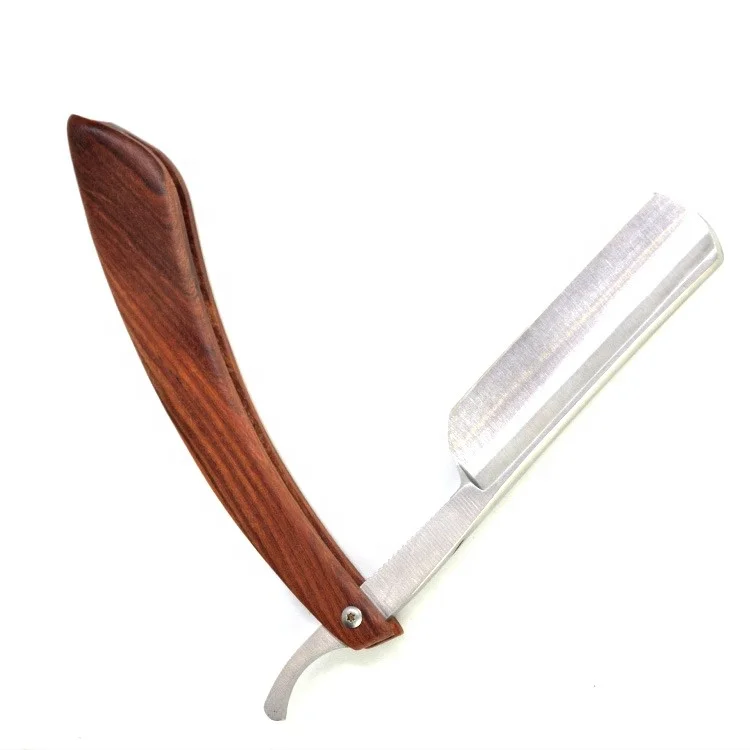 Turkish Style Shaving Handles Professional Wood Handle Barber Razor Straight Shaving Razor For Salon