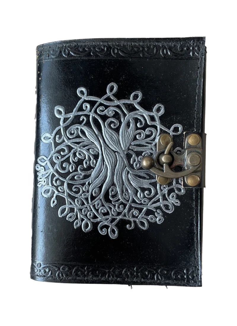 Book of shadows Tree of Life silver black hardcover wholesaler notebooks classic vintage spell books sketchbook gift for women