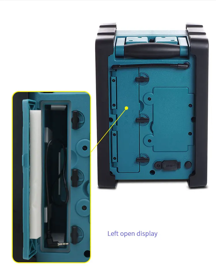 Портативный dab fm-радиоприемник Leetac, уличное рабочее место с bluetooth динамиком и встроенным аккумулятором